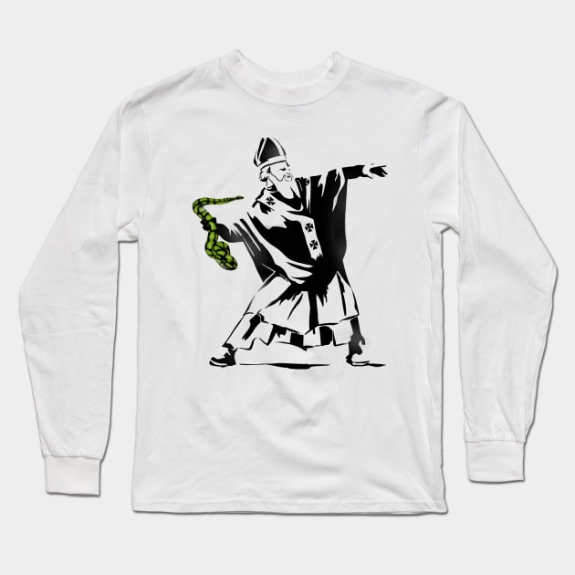 Snake Thrower Long Sleeve T-Shirt by HeroInstitute